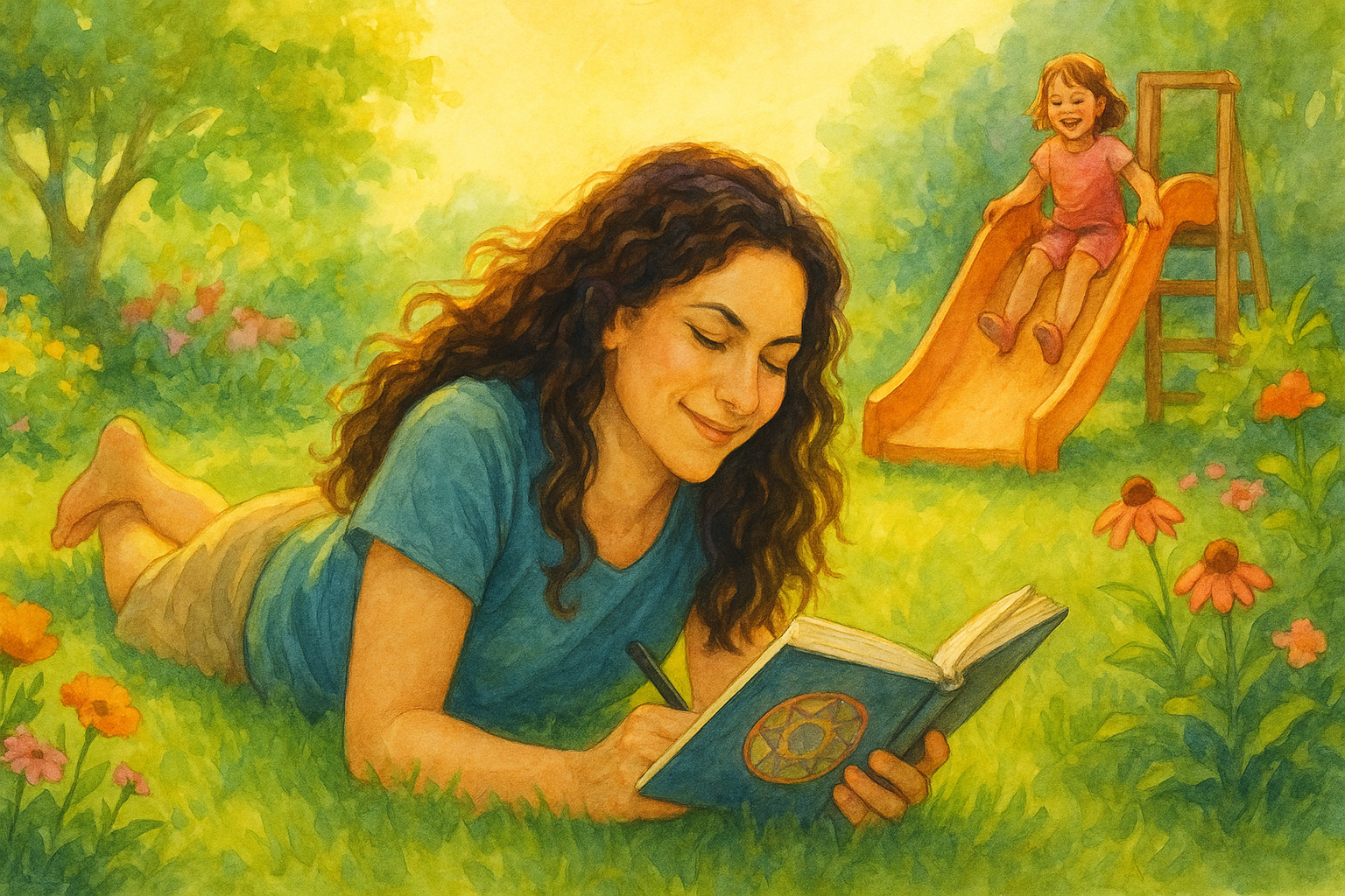 Me senti no jardim de Epicuro ao degustar o prazer de ler num jardim, ao sol, enquanto ouço o barulho de uma criança brincar perto de mim.